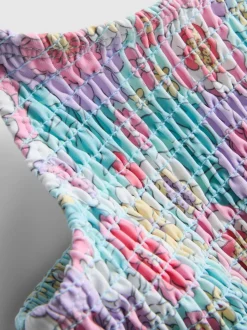 7–15 Jahre | Gesmokter Bikini mit Blumenmuster