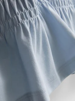 7–15 Jahre | Gesmoktes T-Shirt mit Schößchen