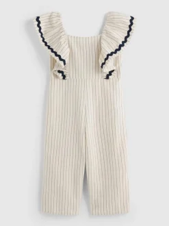 1,5–9 Jahre | Gestreifter Jumpsuit mit Zackenlitze