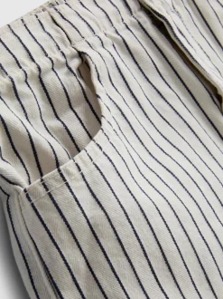 7–15 Jahre | Gestreiftes Denim-Set mit Top und Shorts