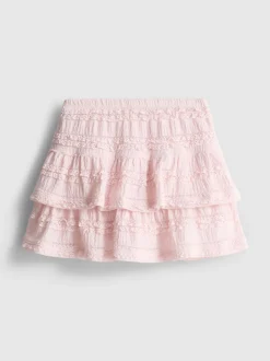 1,5–9 Jahre | Gestufter Skort mit Spitzenbesatz
