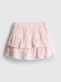1,5–9 Jahre | Gestufter Skort mit Spitzenbesatz