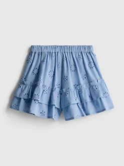 1,5–8 Jahre | Gestufte Shorts mit Lochstickerei