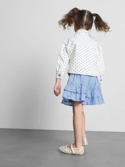 1,5–8 Jahre | Gestufte Shorts mit Lochstickerei