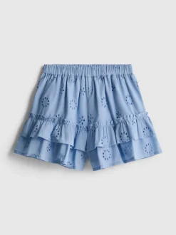 1,5–8 Jahre | Gestufte Shorts mit Lochstickerei