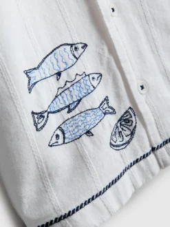 1,5–7 Jahre | Hemd mit Fischstickerei