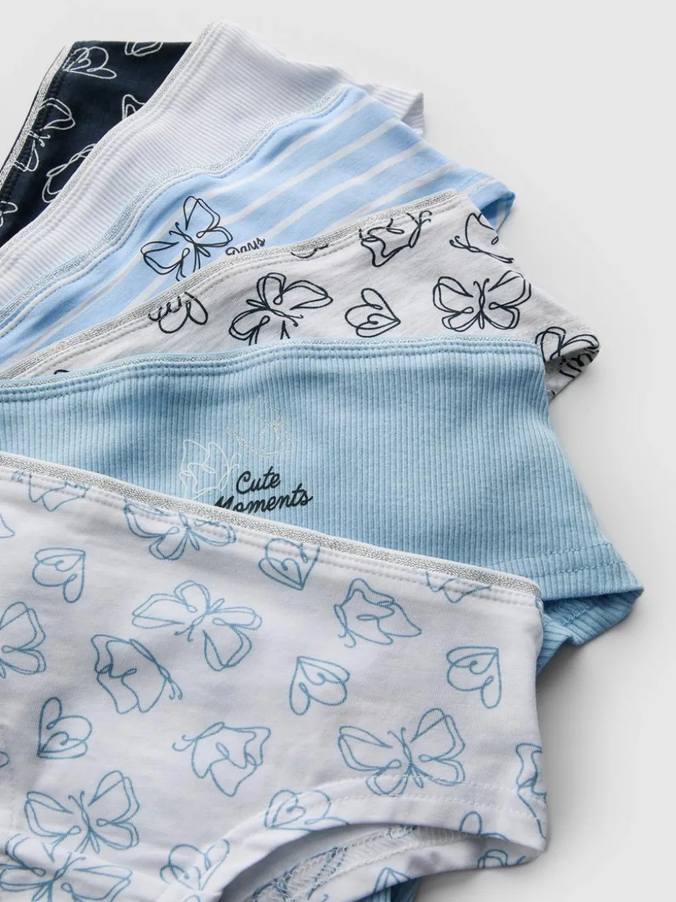 2–15 Jahre | Hipster-Slips mit Schmetterlings-Grafiken, 6er-Pack