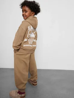 1–9 Jahre | Hoodie und Jogginghose mit Basketball-Grafik