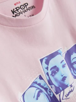 5–15 Jahre | „2-in-1 KPop Demon Hunters“ Langarm-Shirt im Lagenlook