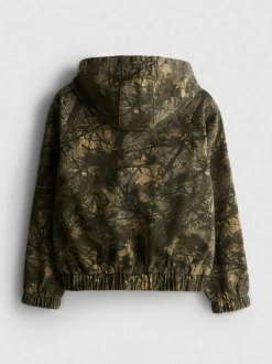 7–15 Jahre | Jeansjacke aus reiner Baumwolle mit Reißverschluss und Print