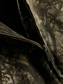 7–15 Jahre | Jeansjacke aus reiner Baumwolle mit Reißverschluss und Print