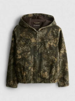 7–15 Jahre | Jeansjacke aus reiner Baumwolle mit Reißverschluss und Print