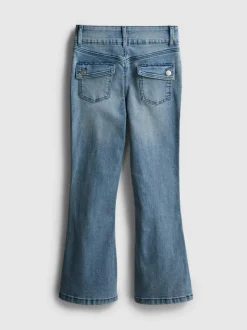 7–15 Jahre | Jeans mit ausgestelltem Bein und Biesen