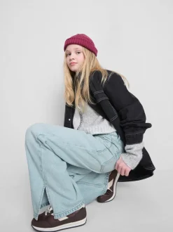 7–15 Jahre | Jeans mit weitem Bein und Schlitz am Saum