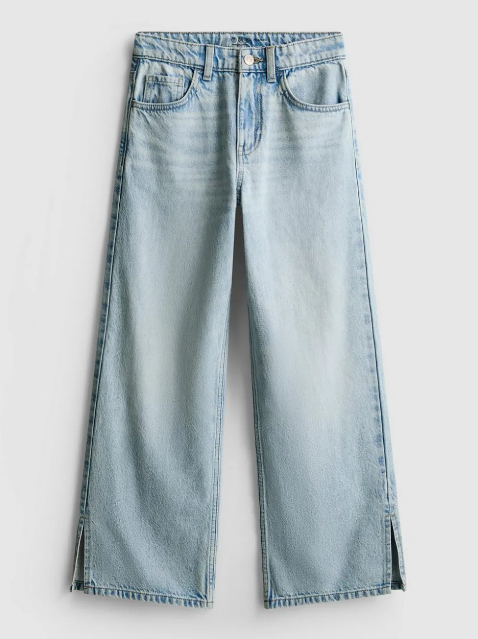 7–15 Jahre | Jeans mit weitem Bein und Schlitz am Saum