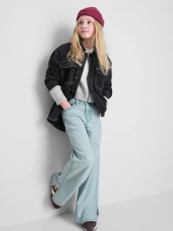 7–15 Jahre | Jeans mit weitem Bein und Schlitz am Saum