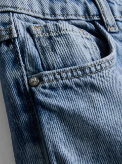 7–15 Jahre | Jeans mit weitem Bein und Blumenstickerei