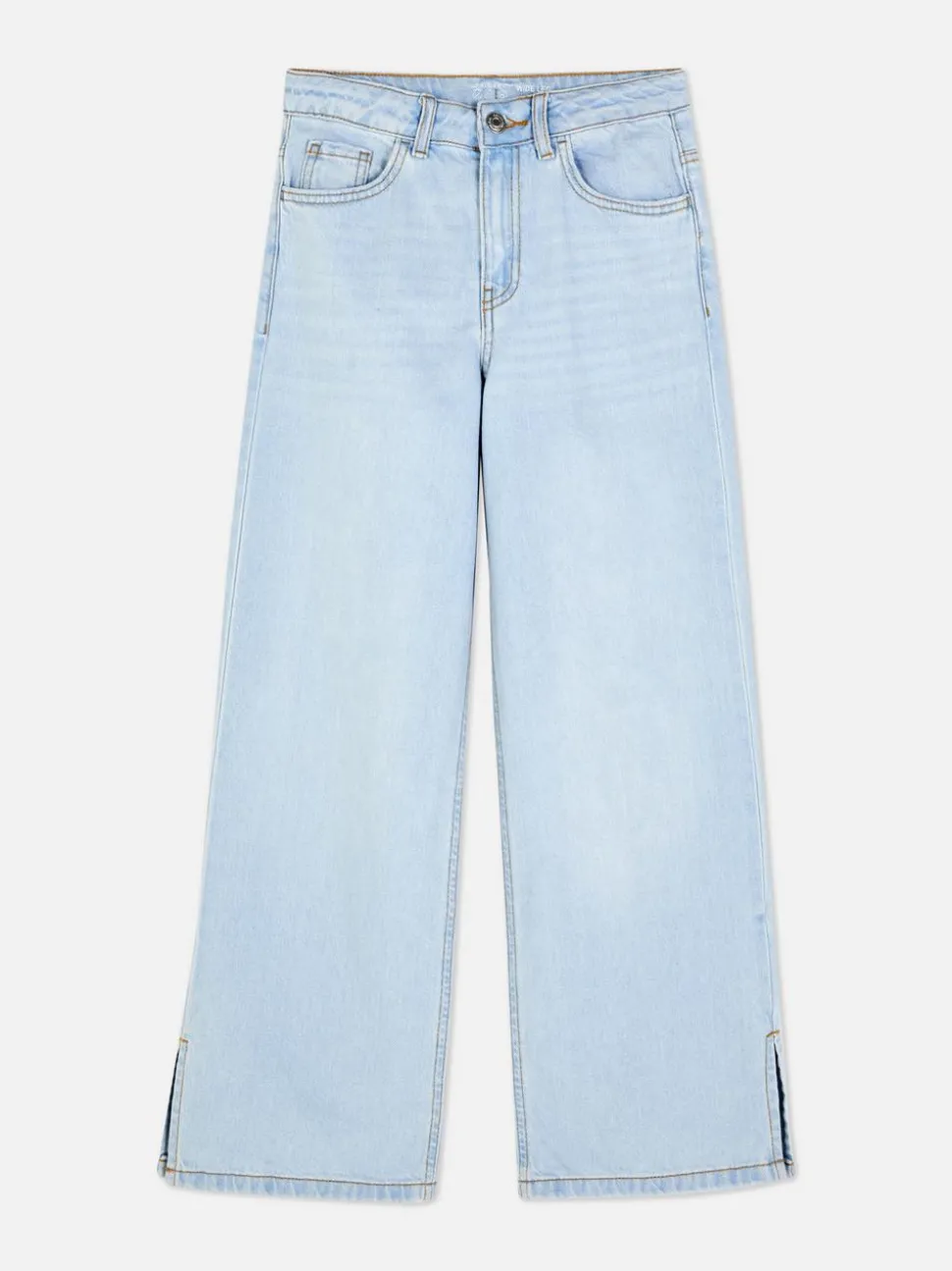 7–15 Jahre | Jeans mit weitem Bein und Schlitz am Saum