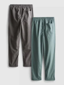 7-15 Jahre | Jogginghosen aus Twill, 2er-Pack
