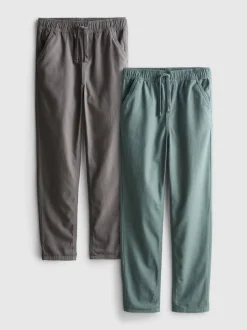 7-15 Jahre | Jogginghosen aus Twill, 2er-Pack
