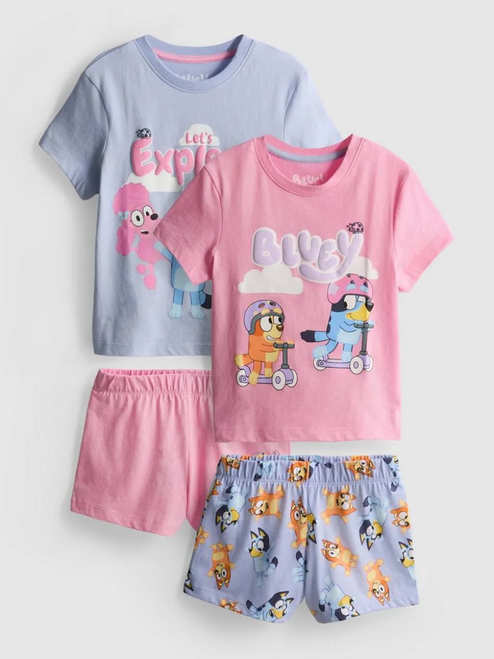 1,5–10 Jahre | Kurzer „Bluey“ Schlafanzug, 2er-Pack