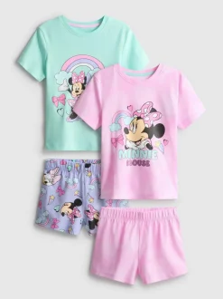 1,5–8 Jahre | Kurzer „Disney Minnie Maus Daisy Duck“ Schlafanzug, 2er-Pack
