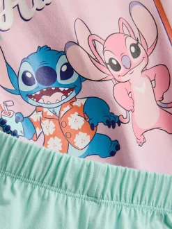 5–15 Jahre | Kurzer „Disney Stitch“ Schlafanzug mit geradem Top, 2er-Pack
