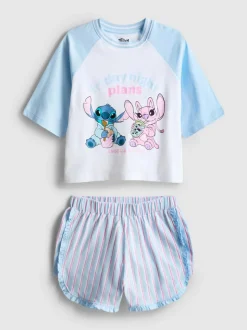 5–15 Jahre | Kurzer „Disney Stitch“ Schlafanzug mit geradem Top