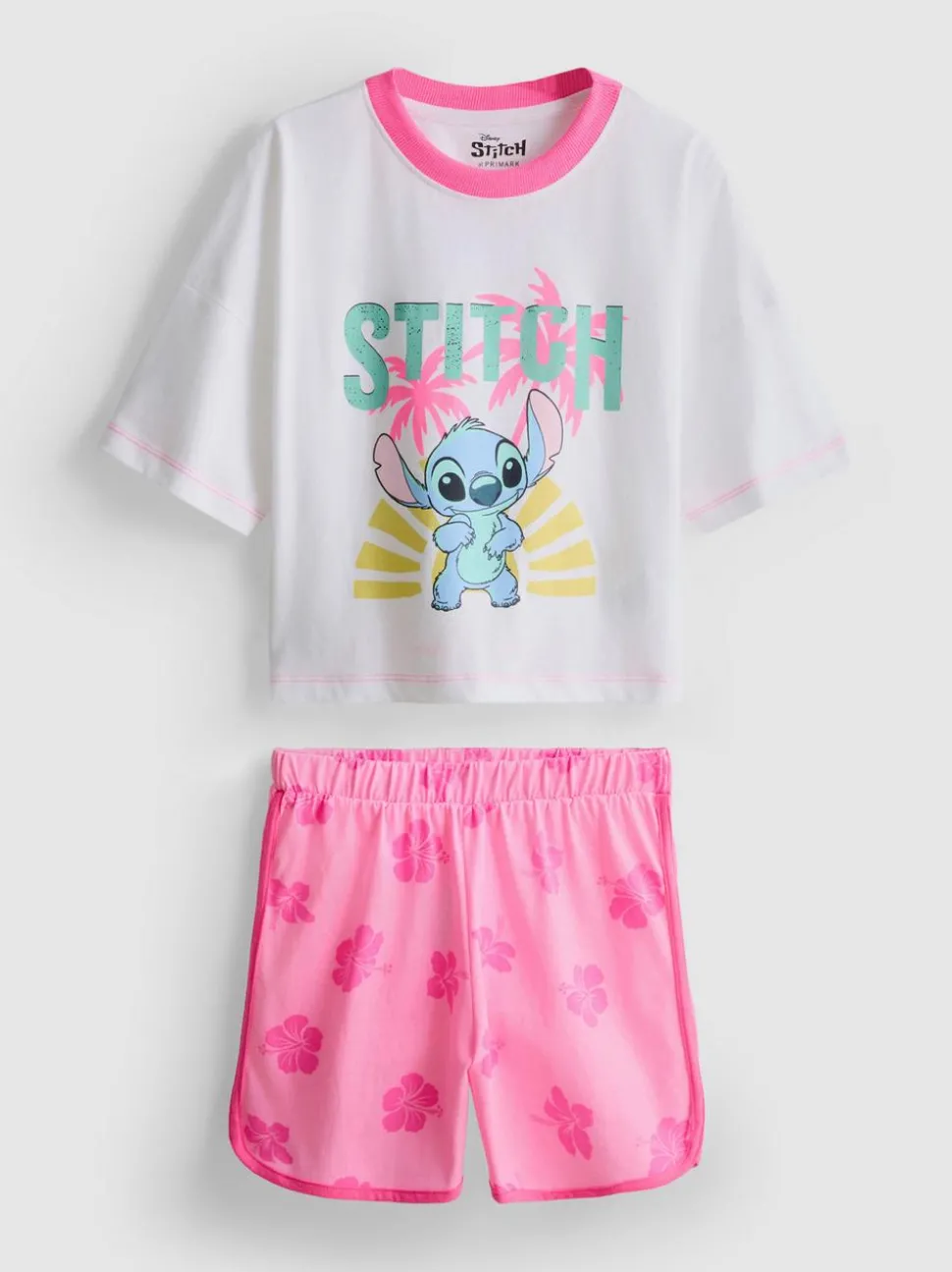 5–15 Jahre | Kurzer „Disney Stitch“ Schlafanzug mit geradem Top