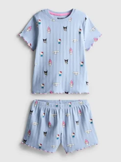 5–15 Jahre | Kurzer „Hello Kitty and Friends“ Pointelle-Schlafanzug