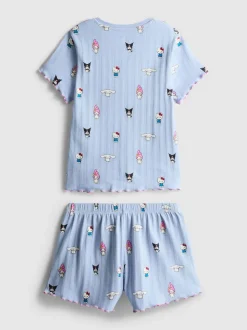 5–15 Jahre | Kurzer „Hello Kitty and Friends“ Pointelle-Schlafanzug