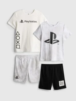 7–15 Jahre | Kurzer „PlayStation“ Schlafanzug, 2er-Pack