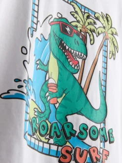 1,5–8 Jahre | Kurzer Schlafanzug mit Dinosaurier-Grafik, 2er-Pack