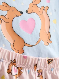 1,5–8 Jahre | Kurzer Schlafanzug mit Hunde-Grafik, 2er-Pack