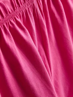 7–15 Jahre | Kurze Schlafanzüge aus reiner Baumwolle mit Hibiskusblüten-Muster, 2er-Pack