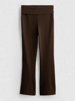 7–15 Jahre | Leggings mit hohem Baumwollanteil, ausgestelltem Bein und umgeschlagenem Bund