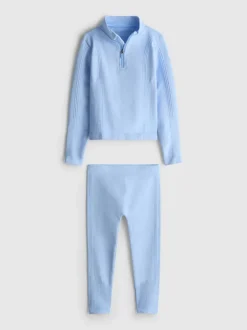 3–8 Jahre | Nahtloses Active-Set mit Sweatshirt mit Trichterkragen und Leggings