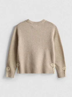 7–15 Jahre | Pullover mit Spitzenbesatz