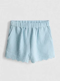 1,5–9 Jahre | Shorts mit Lochstickerei und Bogenkante