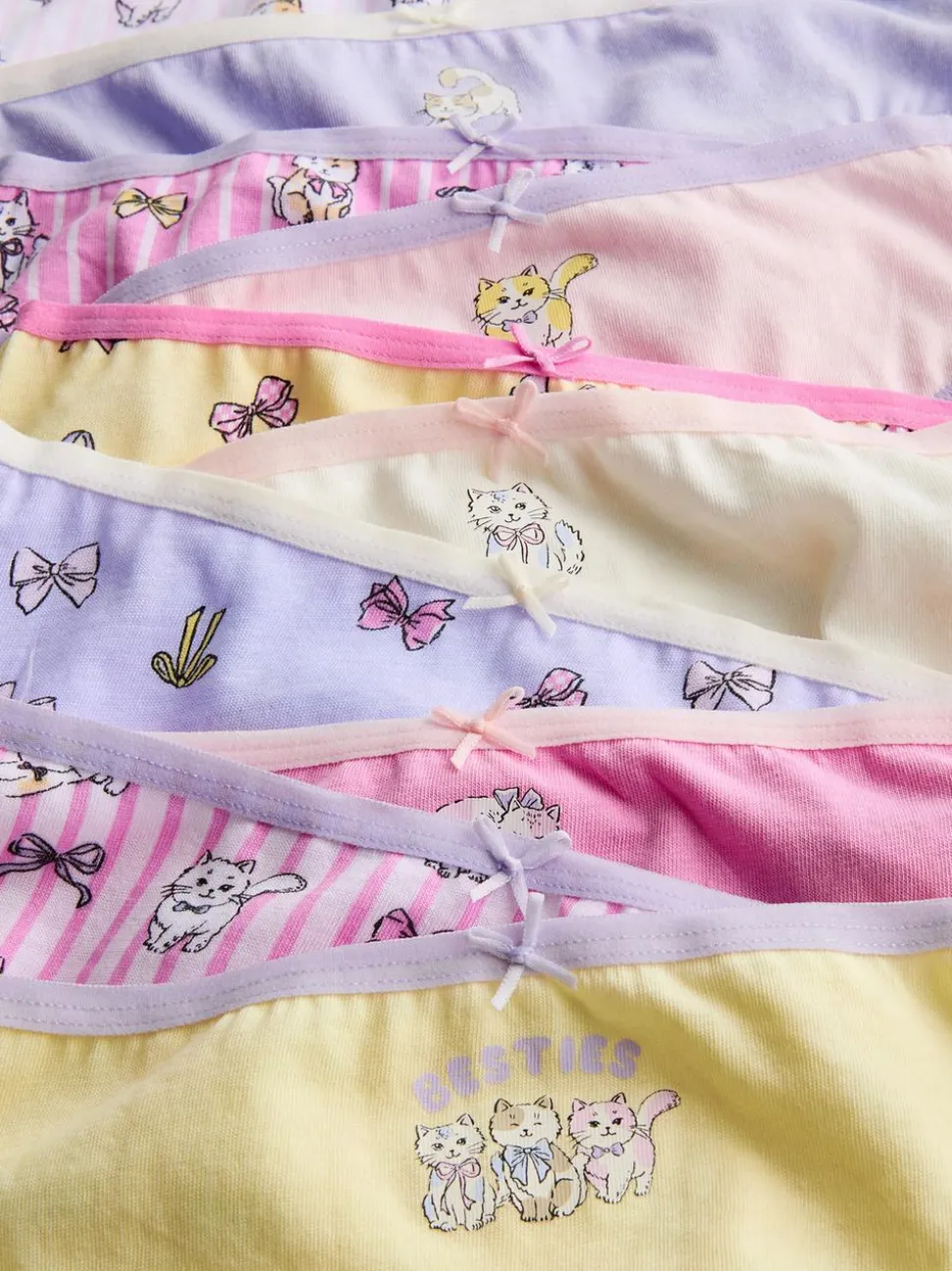 1,5–14 Jahre | Slips aus reiner Baumwolle mit Katzen-Grafiken, 10er-Pack