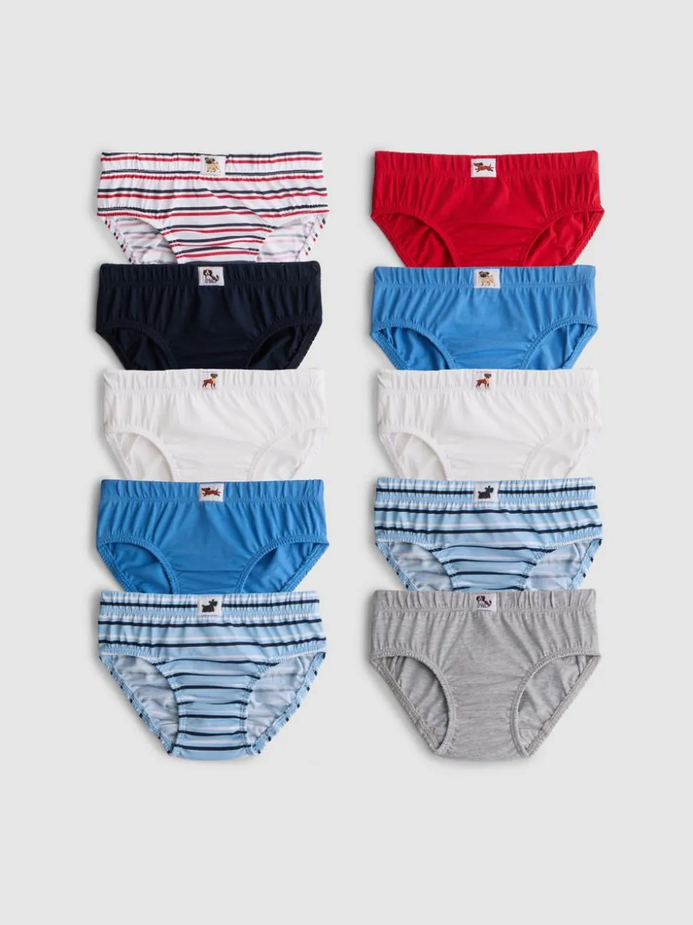 1,5–14 Jahre | Slips mit Hundegrafiken, 10er-Pack
