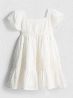 1,5–9 Jahre | Stufenkleid mit Lochstickerei