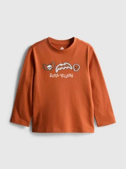 1–9 Jahre | „Supervillians“ Langarmshirt mit Logo