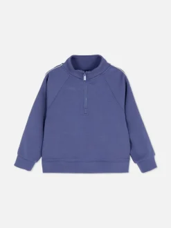 1,5–8 Jahre | Sweatshirt mit halbem Reißverschluss und Trichterkragen