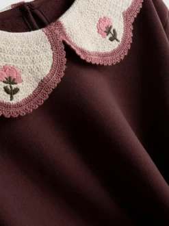 1–9 Jahre | Sweatshirt mit Häkelkragen