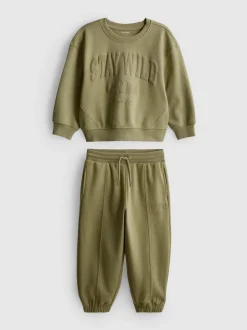 1–9 Jahre | Sweatshirt und Jogginghose mit Bündchen im Set