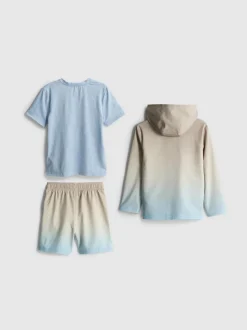 1,5–7 Jahre | 3-teiliges Set aus T-Shirt, Shorts und Hoodie