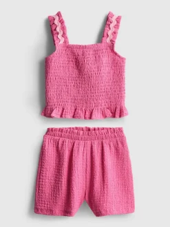 1,5–8 Jahre | Top und Shorts in Knitteroptik