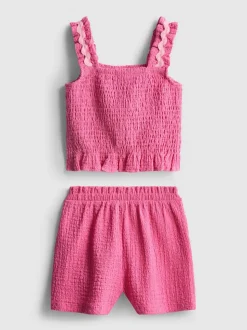 1,5–8 Jahre | Top und Shorts in Knitteroptik
