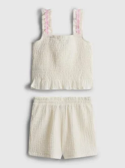 1,5–8 Jahre | Top und Shorts in Knitteroptik